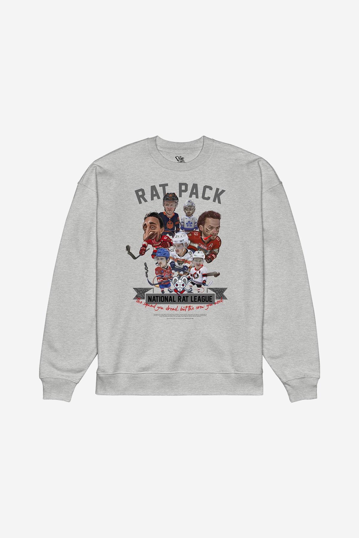 NRL Rat Pack - oversized sweatshirt (Heather Grey)