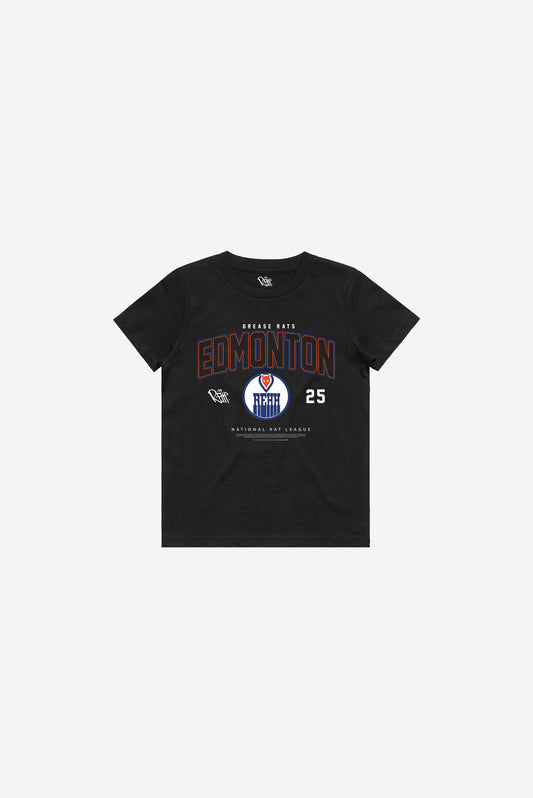 Edmonton Grease Rats - Youth Short Sleeve T-Shirt (Black)