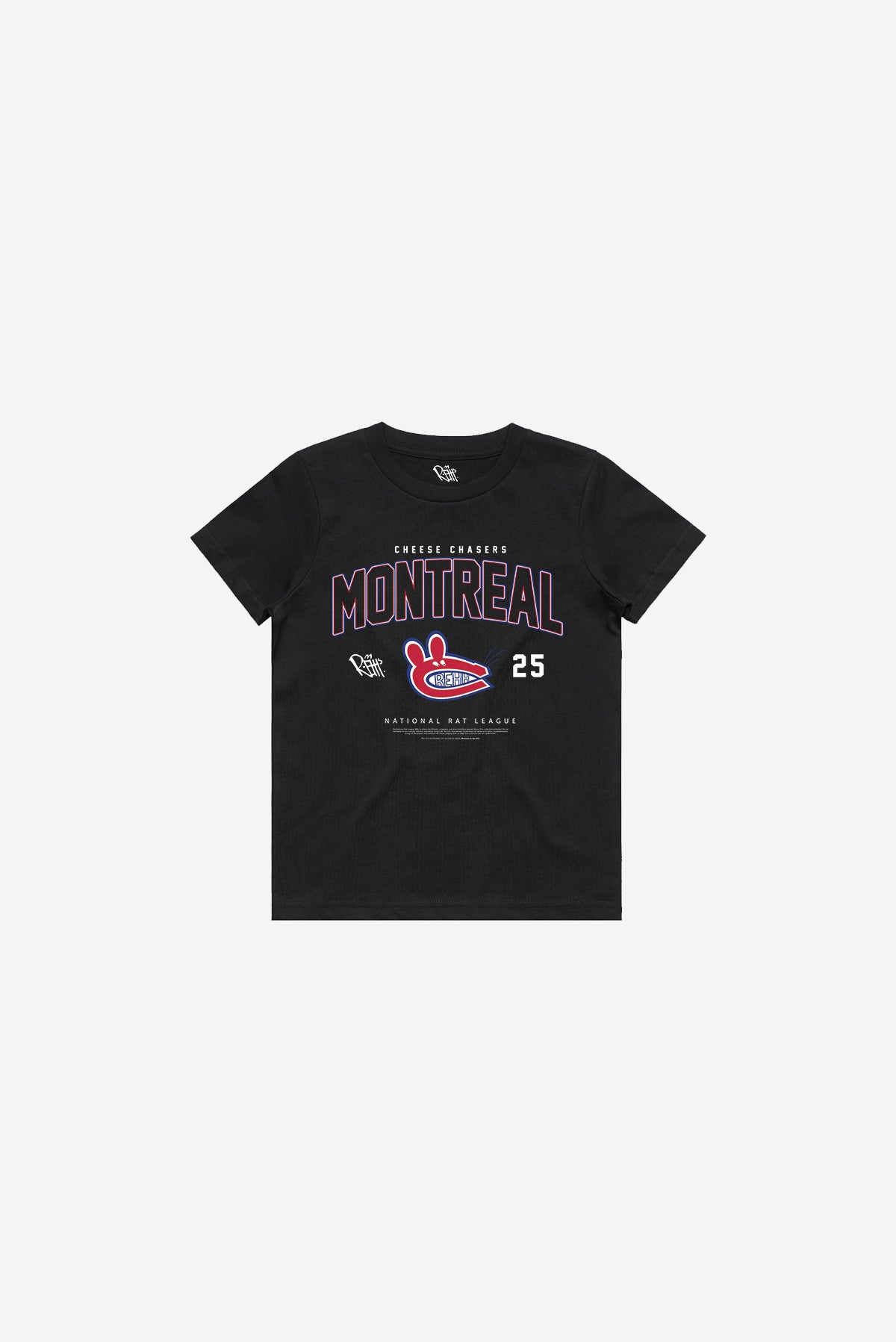 Montreal Cheese Chasers - Youth Short Sleeve T-Shirt (Black)