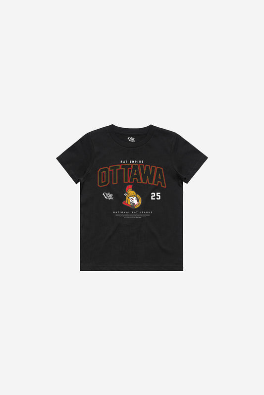 Ottawa Rat Empire - Youth Short Sleeve T-Shirt (Black)