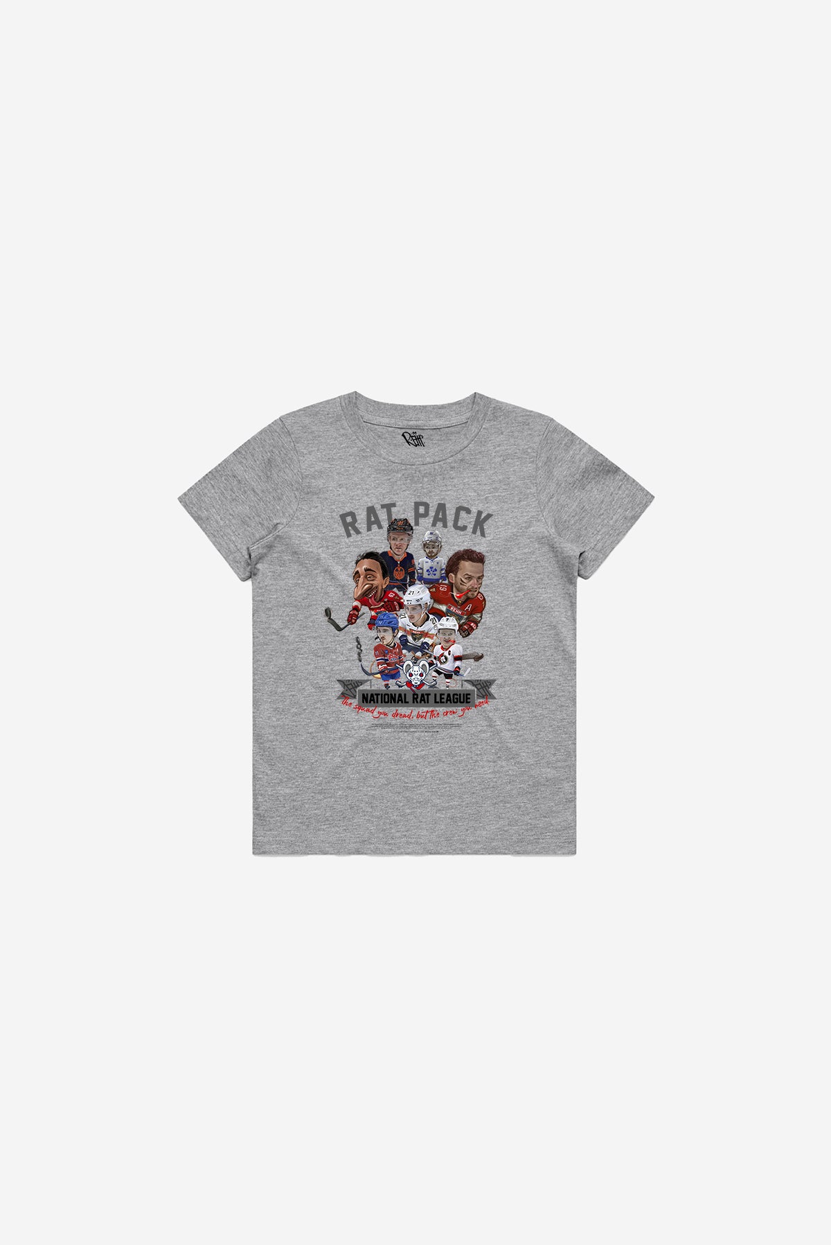 NRL RAT PACK - Youth Short Sleeve T-Shirt (Heather Grey)
