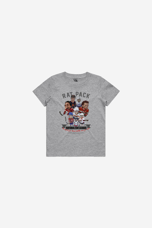 NRL RAT PACK - Youth Short Sleeve T-Shirt (Heather Grey)