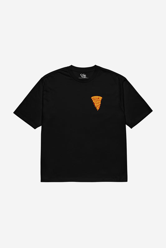 Pizza Rat - Oversized heavyweight t-shirt (Black)