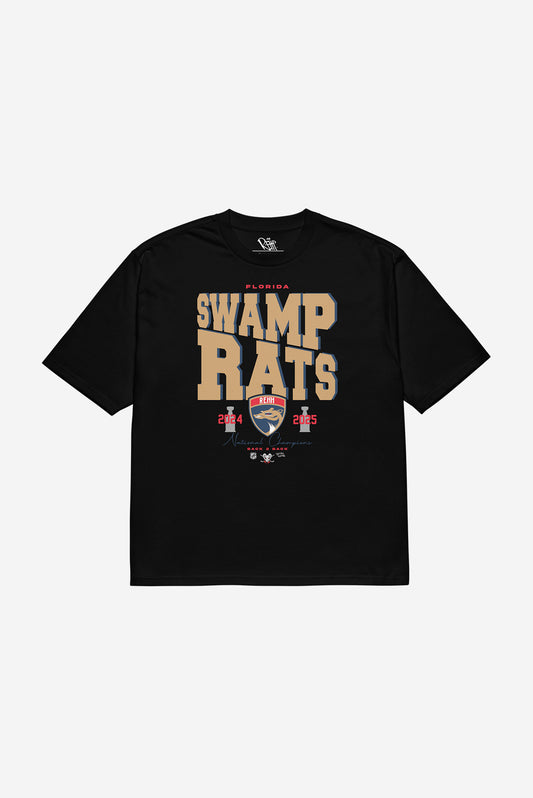 SWAMP RATS - Oversized heavyweight t-shirt (Black)