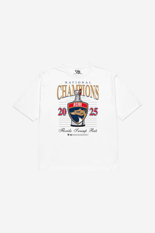 Swamp Rats - National Champions Oversized heavyweight t-shirt (White)