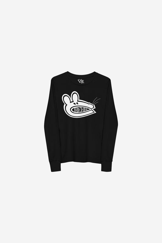 Montreal Cheese Chasers  - Youth long sleeve tee (Black)