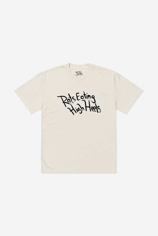 REHH TM Logo - Oversized faded t-shirt (Bone)