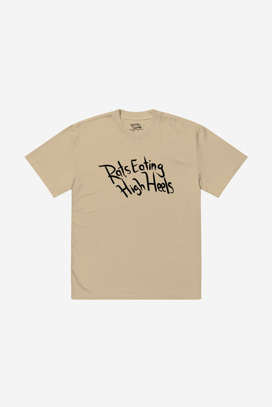 REHH TM Logo - Oversized faded t-shirt (Khaki)