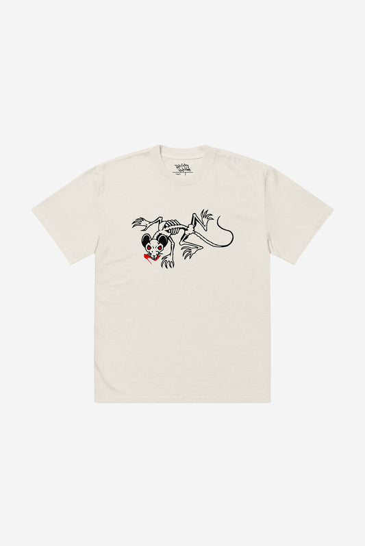 REHH RAT - Oversized faded t-shirt (Bone)