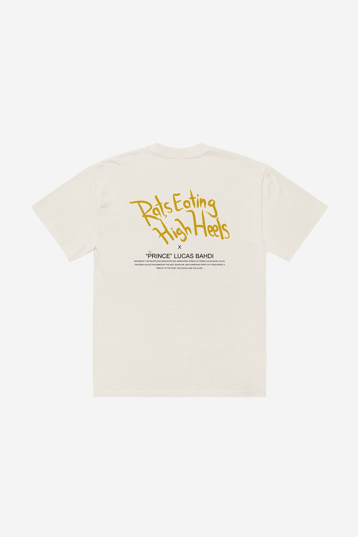 "Crowned Prince" - Oversized heavyweight t-shirt (Bone)