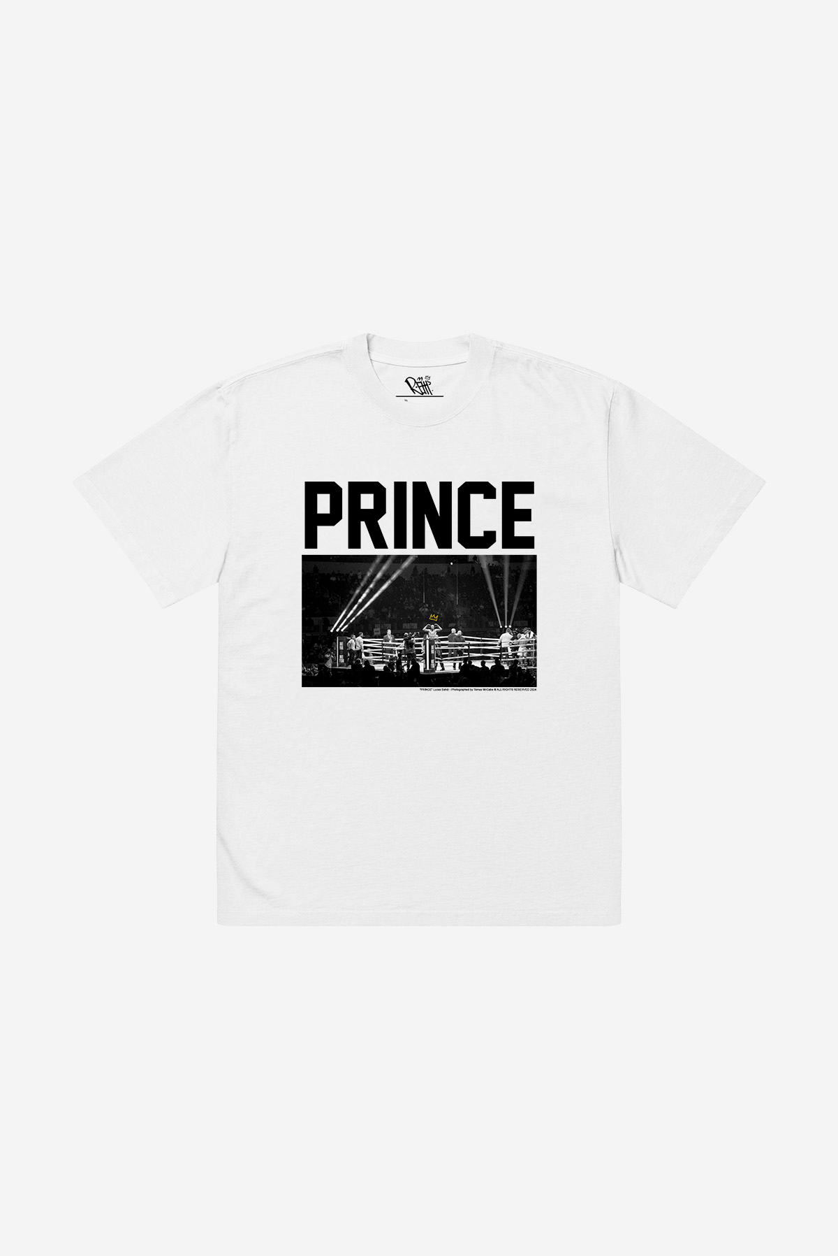 "Crowned Prince" - Oversized heavyweight t-shirt (White)