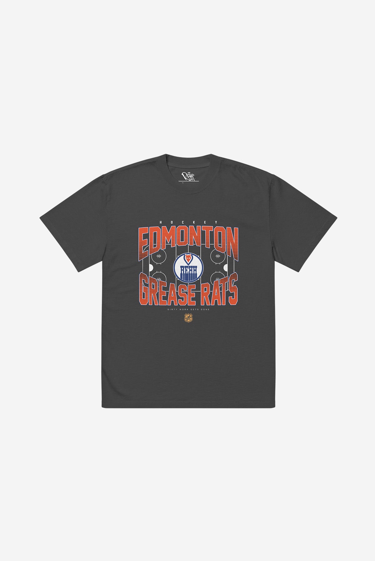 Edmonton Grease Rats - Oversized faded t-shirt (Black)
