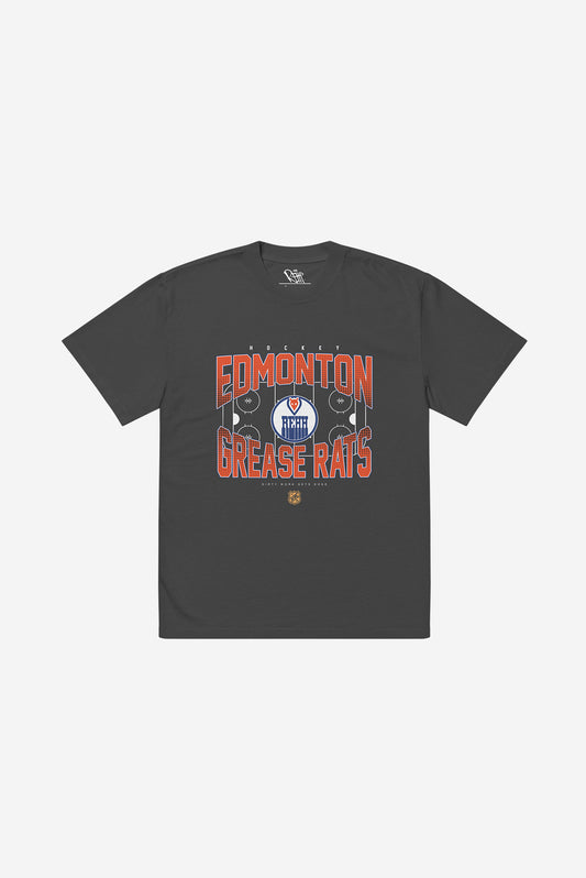 Edmonton Grease Rats - Oversized faded t-shirt (Black)
