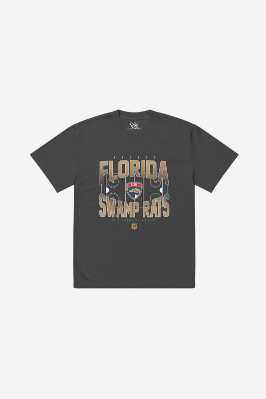 Florida Swamp Rats - Oversized faded t-shirt (Black)