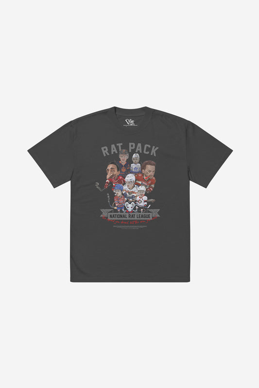 RAT PACK - Oversized faded t-shirt (Black)
