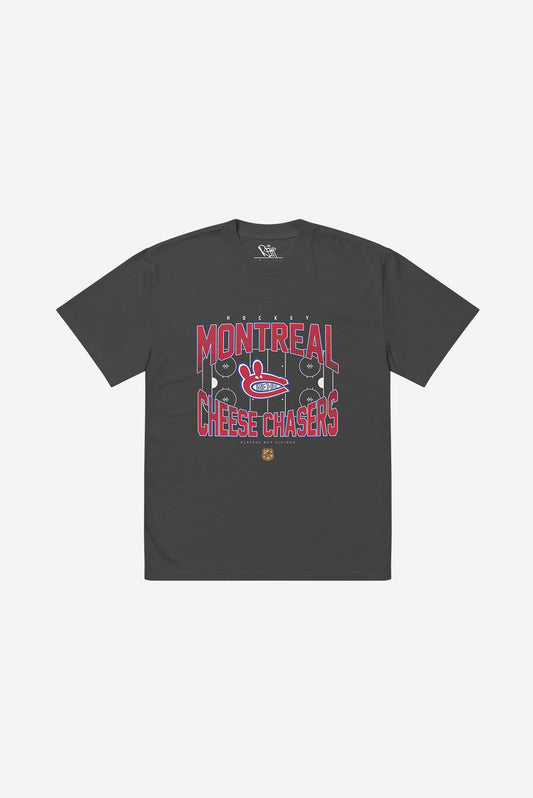 Montreal Cheese Chasers - Oversized faded t-shirt (Black)