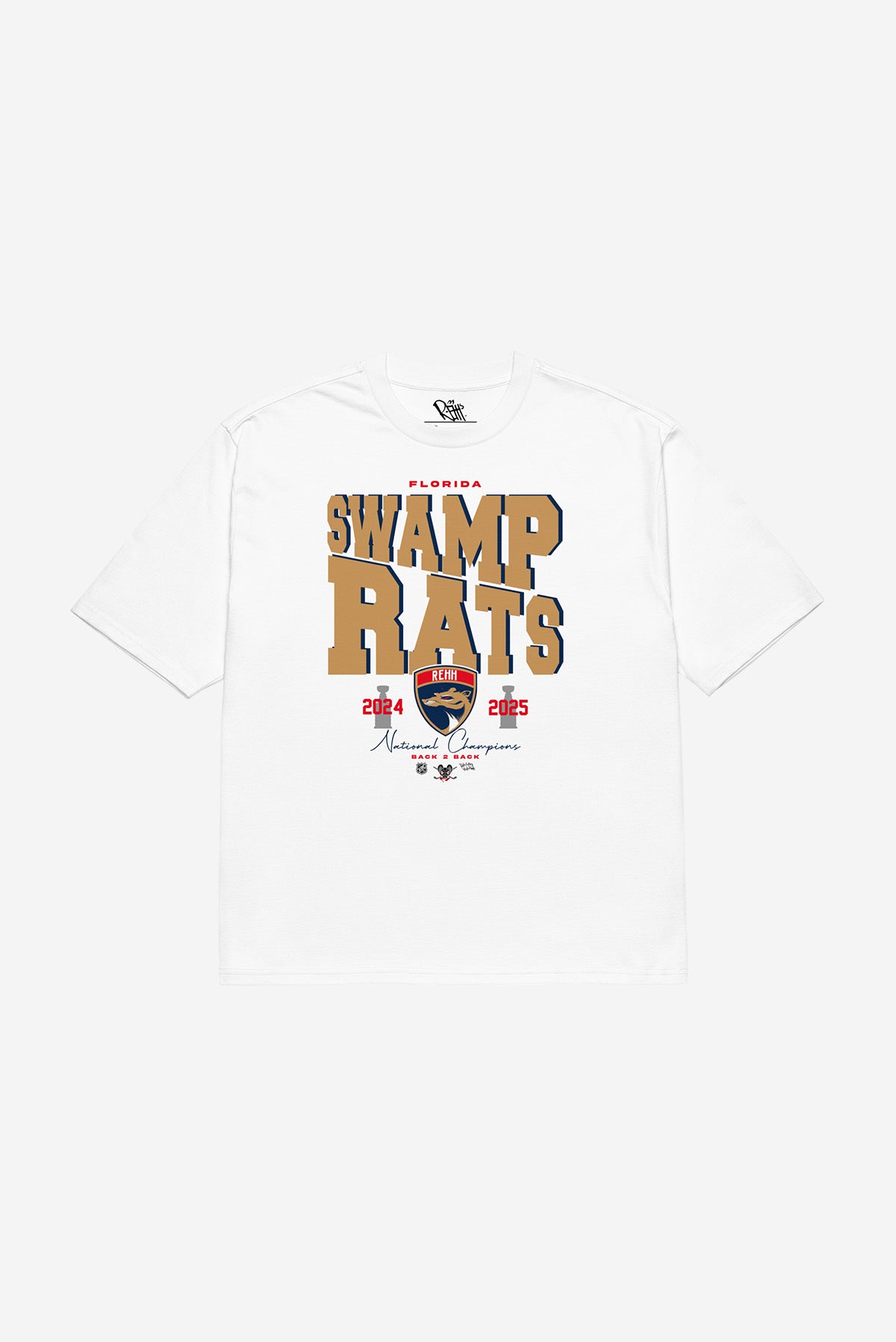 SWAMP RATS - Oversized heavyweight t-shirt (White)