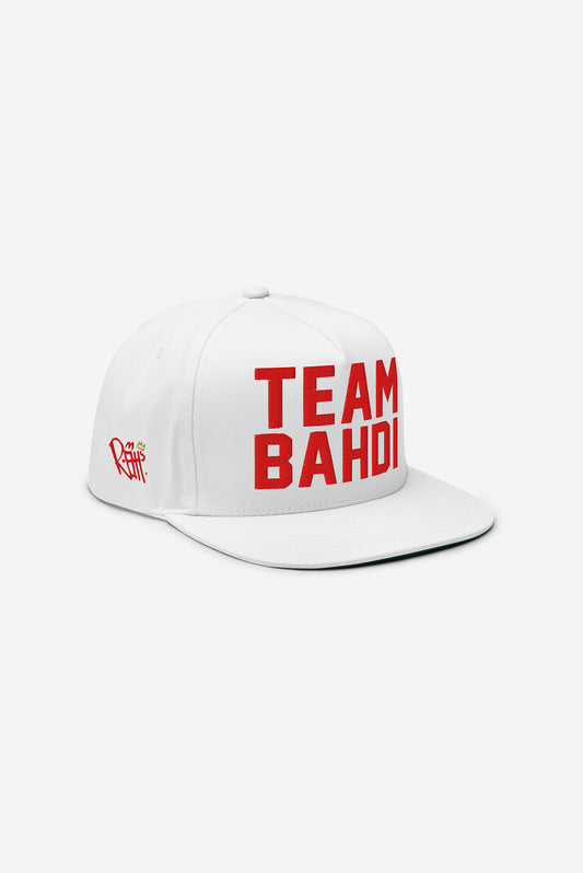 "Team Bahdi" - Flat Bill Cap (Whtite)