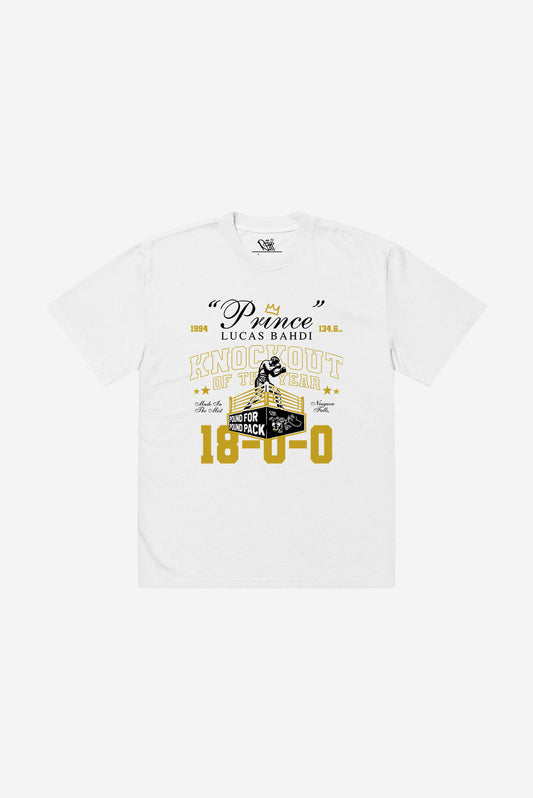 "KO of the Year" REHH x Prince - Oversized heavyweight t-shirt (White)