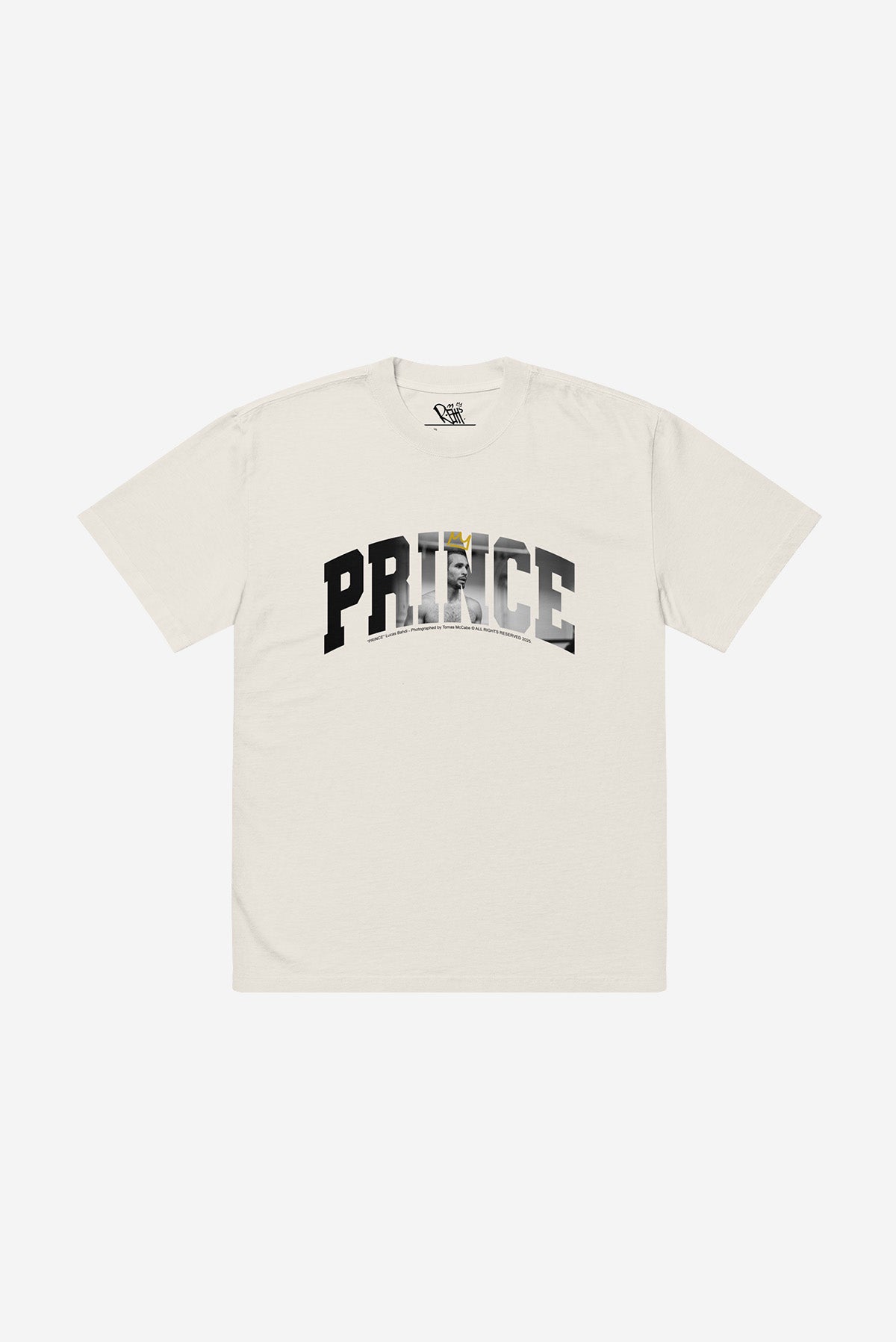 "PRINCE" - Oversized heavyweight t-shirt (Bone)