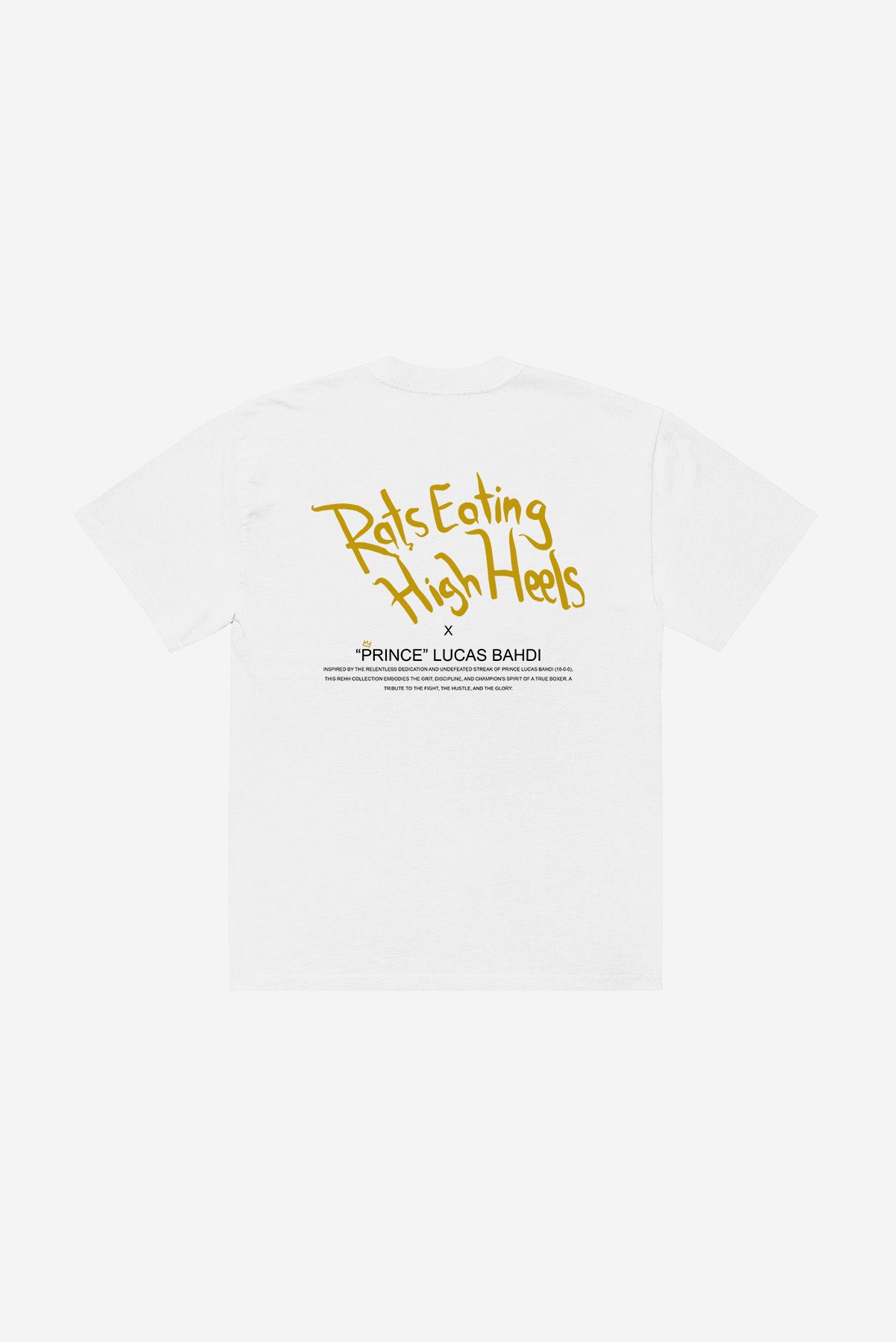 "Prince Walk Out"  - Oversized heavyweight t-shirt (White)