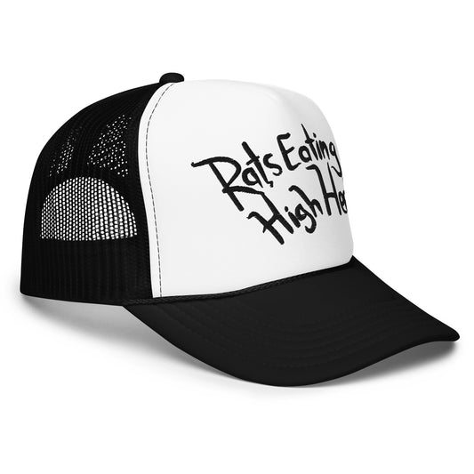 REHH Text Logo - Foam trucker hat (Black/White)