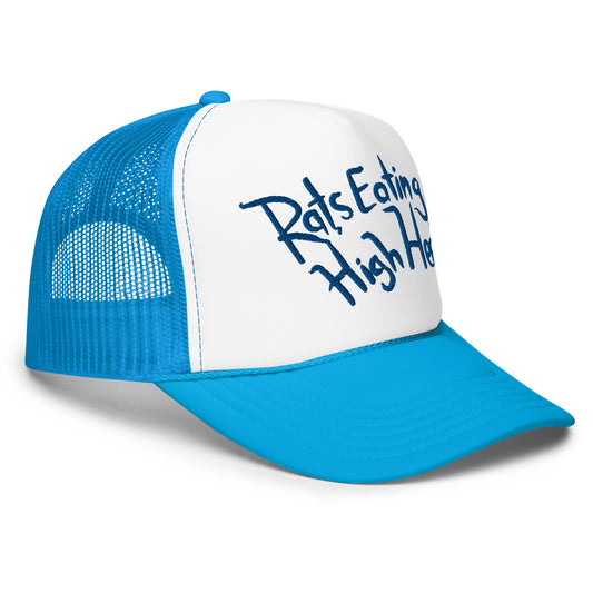 REHH Text Logo - Foam trucker hat (White/Blue)